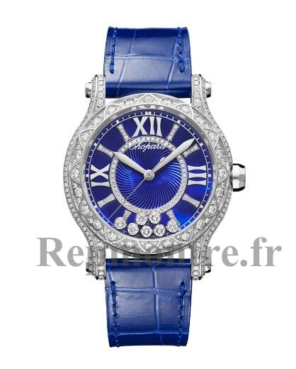Chopard Happy Sport Joaillerie 36MM Or Blanc Diamant 274891-1016 - Cliquez sur l'image pour la fermer