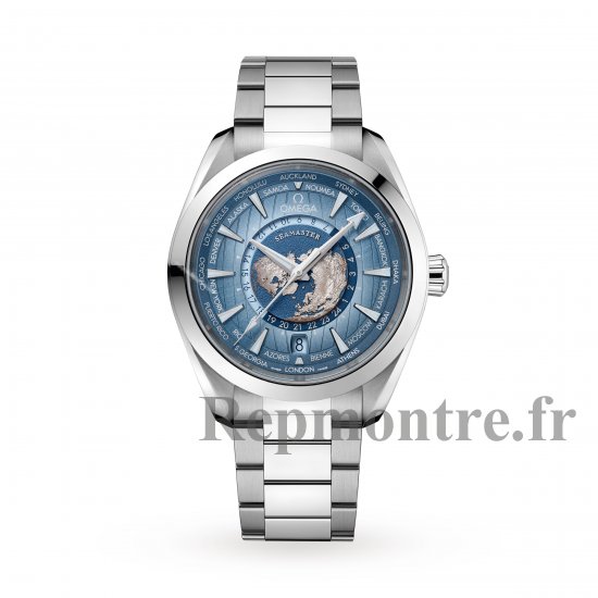 Omega Seamaster Aqua Terra 150M Co-Axial Master Chronometer Gmt Worldtimer 43mm Bleu ete O22010432203002 - Cliquez sur l'image pour la fermer