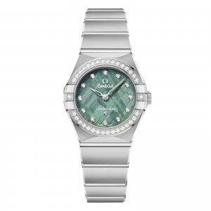 Montre Copie Omega Constellation 25 mm pour femme Vert O13115256099001