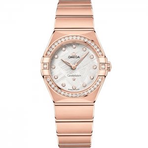 Omega Constellation Manhattan 28 Quartz Sedna Or Diamant Argent Meteorite 131.55.28.60.99.005