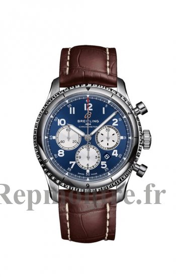 Replique Breitling Aviator 8 B01 Chronograph 43 Cadran bleu Brown Leather Strap Men's AB0119131C1P4 - Cliquez sur l'image pour la fermer