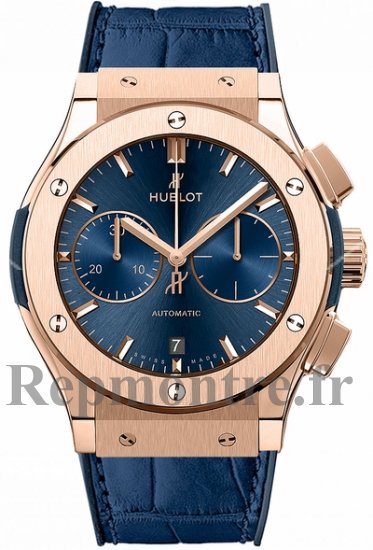 Hublot Classic Fusion Bleu Chronograph King gold Réplique Montre 521.OX.7180.LR - Cliquez sur l'image pour la fermer