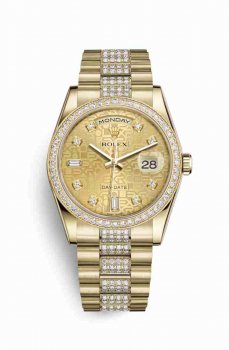 Réplique montre Rolex Day-Date 36 jaune 118348 m118348-0089