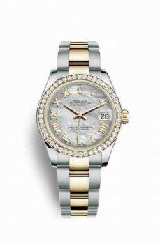 Réplique montre Rolex Datejust 31 Jaune Roles jaune 18 ct 178383
