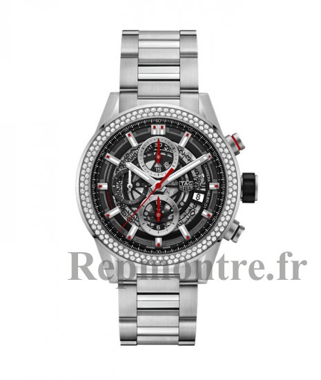Repique de montre TAG HEUER CARRERA Calibre HEUER 01 CAR201P.BA0766 - Cliquez sur l'image pour la fermer