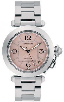 Cartier Pasha C Automatique Acier inoxydable Pink Dial Montre Réplique Femme W31075M7