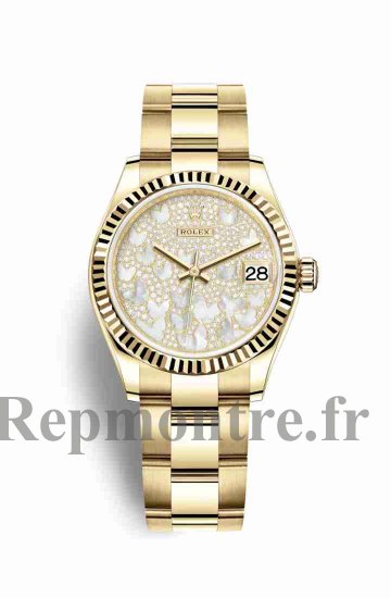 Réplique montre Rolex Datejust 31 jaune 18 ct 278278 Nacre pavee pavee Cadran m278278-0021 - Cliquez sur l'image pour la fermer