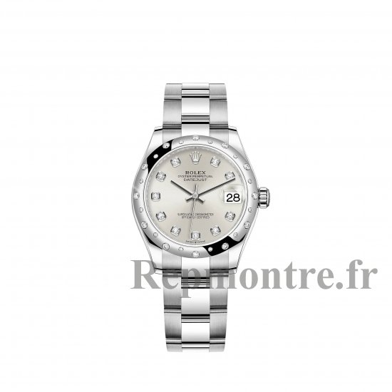 Réplique montre Rolex Datejust 31 Bracelet Oyster a cadran argente Rolesor blanc m278344rbr-0031 - Cliquez sur l'image pour la fermer