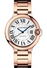 Copie de Cartier Ballon Bleu Automatique Or Rose 36mm Argent Dial WGBB0043