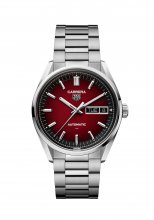 TAG Heuer Carrera Day Date Bracelet en acier inoxydable rouge fume WDA2113.BA0043
