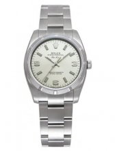 Réplique Rolex Air king Argent Arabic et Indice glace Cadran Moteur Tourne Lunette 114210SASO