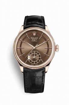 Réplique montre Rolex Cellini Dual Time 18 ct Everose m50525-0016