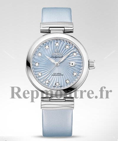 Réplique Omega DeVille Damesmatic Bleu Automatique diamant Montre 425.32.34.20.57.002 - Cliquez sur l'image pour la fermer