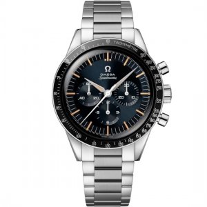 Omega Speedmaster premiere Omega dans l'espace Master Chronometer bracelet en acier inoxydable bleu-gris 310.30.40.50.06.001