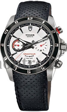 Réplique Tudor Grantour Chrono Fly-Back Cadran Blanc Cuir noir Homme Montre - Cliquez sur l'image pour la fermer