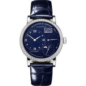 Replique A. Lange & Sohne Little Lange 1 Moon Phase White Gold with Diamond Bezel 182.886