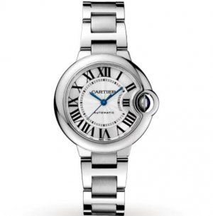 Replique Montre Cartier Ballon Bleu Acier inoxydable Argent Dial 33mm Quartz WJBB044