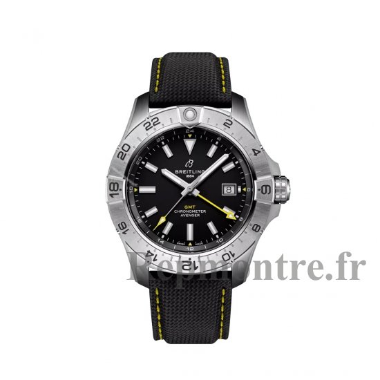 Breitling Avenger Automatique GMT 44 Acier Inoxydable Bracelet Noir Ecomm A323201A1B1X1 - Cliquez sur l'image pour la fermer