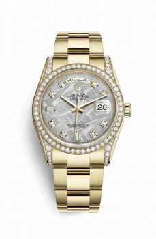 Réplique montre Rolex Day-Date 36 jaune 18 ct en semble de cosses 118388 m118388-0127