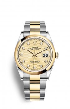 Copie de Rolex Datejust 36 OysterAcier and Jaune Or M126203-0046