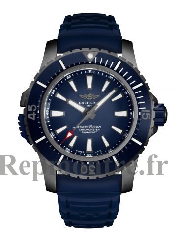 qualite superieure Réplique Breitling Superocean II 48 Titanium / Bleu / Rubber / Pin - Cliquez sur l'image pour la fermer