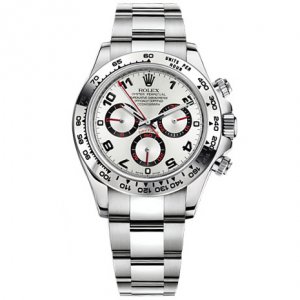 Réplique Rolex Daytona Cadran Argente Arabe Bracelet Oyster Or Blanc 18 Carats