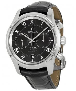 Réplique Omega De Ville Co-Axial Noir Cadran Noir Cuir 431.13.42.51.01.001