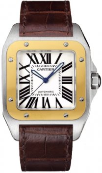 Réplique Cartier Santos 100 XL Automatique or jaune Montre Homme W20072X7