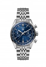 Montre chronographe TAG Heuer Carrera avec boitier en verre et bracelet bleu en acier inoxydable CBS2212.BA0048