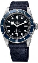 Réplique Tudor Heritage Noir Bay Inoxydable Acier Aged Leather 79220B