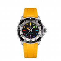 Breitling SuperOcean A17375211B2S4 Automatique 42 Acier Inoxydable Noir Arc-en-ciel Caoutchouc