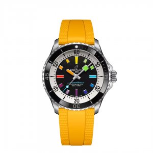 Breitling SuperOcean A17375211B2S4 Automatique 42 Acier Inoxydable Noir Arc-en-ciel Caoutchouc