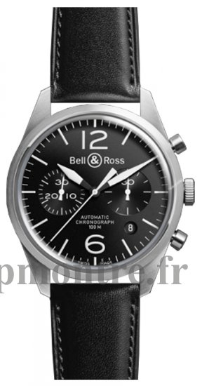 Réplique Bell & Ross Vintage Original BR 126 Cadran noir Montre - Cliquez sur l'image pour la fermer