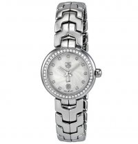 Tag Heuer Link diamant argente Guilloche Acier Dames WAT1414.BA0954
