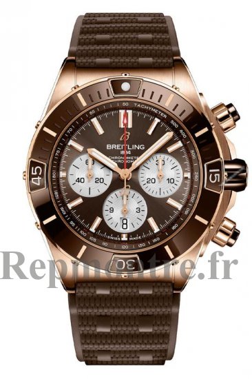 Replique Breitling Super Chronomat 18k Rose Gold Brown Dial Rubber Strap Men's RB0136E31Q1S1 - Cliquez sur l'image pour la fermer