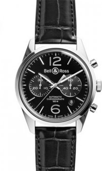 Réplique Bell & Ross Vintage Chronographe BR126 Officer Noir