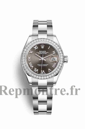 Réplique montre Rolex Datejust 28 Blanc Role blanc 279384RBR Gris fonce Cadran m279384rbr-0016 - Cliquez sur l'image pour la fermer