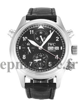 IWC Montres d Aviateur Homme Double Chronographe Spitfire IW371333 Réplique - Cliquez sur l'image pour la fermer