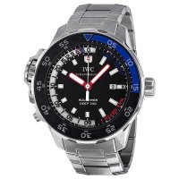 IWC Aquatimer cadran noir en acier inoxydable pour homme IW354703