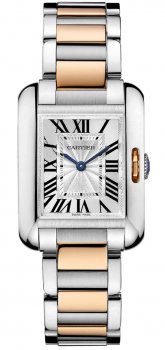 Réplique Cartier Tank Anglaise Petite Rose Or et acier inoxydable Montre Femme W5310036