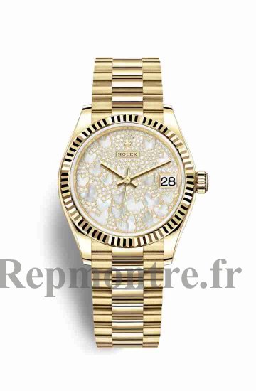 Réplique montre Rolex Datejust 31 jaune 278278 Nacre pavee Pavillon m278278-0022 - Cliquez sur l'image pour la fermer