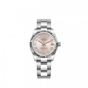 Réplique montre Rolex Datejust 31 Blanc Rolesor cadran rose bracelet Oyster
