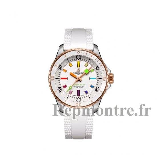 Breitling SuperOcean Automatique 36 Acier Inoxydable Or Rouge Blanc Arc-en-ciel U17377211A1S1 - Cliquez sur l'image pour la fermer