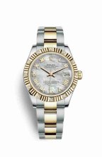Réplique montre Rolex Datejust 31 Jaune Roles jaune 18 ct 178313 m178313-0033