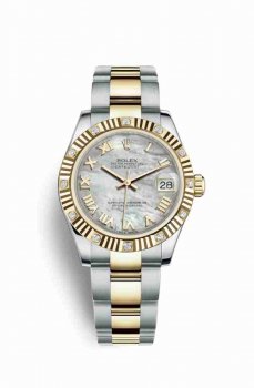 Réplique montre Rolex Datejust 31 Jaune Roles jaune 18 ct 178313 m178313-0033