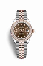 Réplique montre Rolex Datejust 28 Everose Roles 18 ct Everose 279381RBR m279381rbr-0003