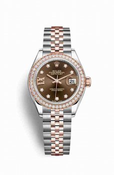 Réplique montre Rolex Datejust 28 Everose Roles 18 ct Everose 279381RBR m279381rbr-0003
