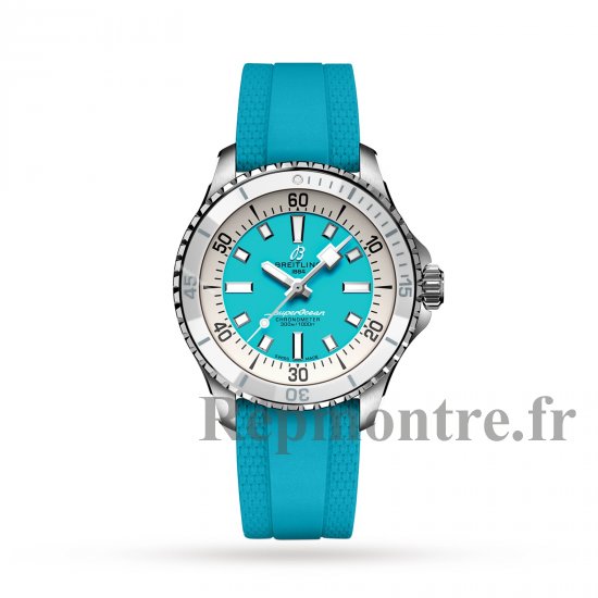 Breitling Superocean Automatique 36 Acier inoxydable Turquoise Caoutchouc Replique montre A17377211C1S1 - Cliquez sur l'image pour la fermer