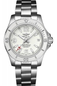 qualite superieure Réplique Breitling Superocean Automatique 36 Acier - Blanc A17316D21A1S1