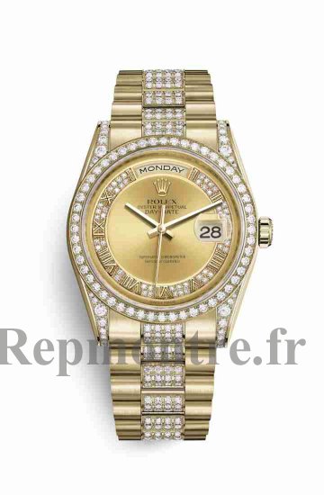 Réplique montre Rolex Day-Date 36 jaune 18 ct en semble de cosses 118388 champagne en semble m118388-0063 - Cliquez sur l'image pour la fermer